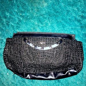 Miche black easy snap lil black clutch bag roomy